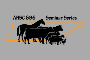 Animal icons in front of an outline of state of Tennessee and titled ANSC 696 Seminar Series