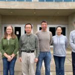 Group picture of the six members of Jun Lin's lab group