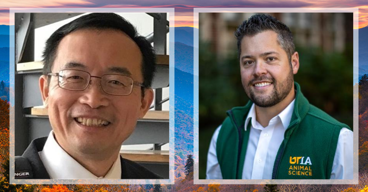 Image Collage of Drs. Jun Lin and Phillip Myer